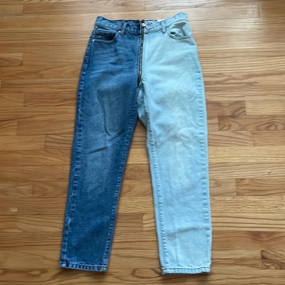 Revice Yin Yang Crops Zipper Jeans in two tone Tokyo Wash size 28 B5 - Picture 4 of 8